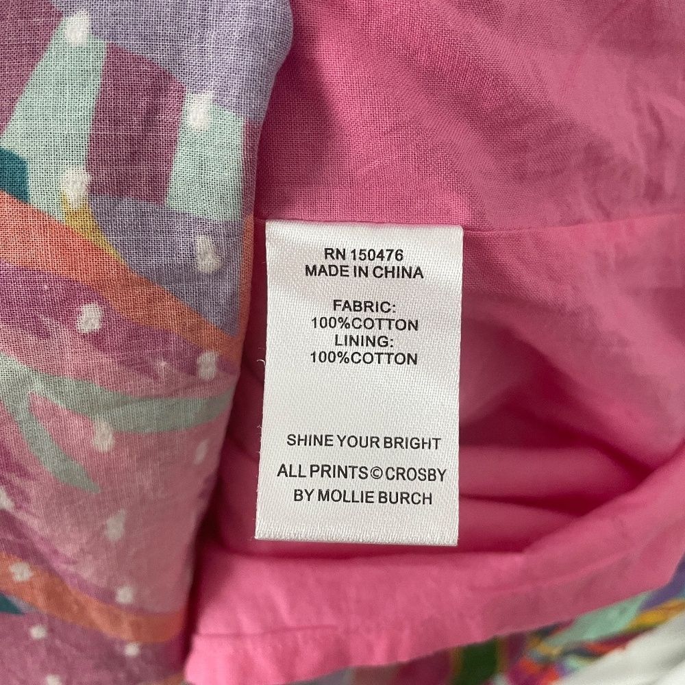 Tuckernuck Crosby by Mollie Burch Colorful Floral Wesley Midi Dress Heatwave XS - Picture 12 of 12